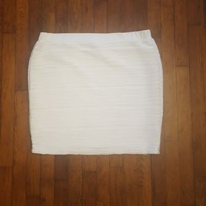 NY Collection Bodycon White Skirt Size 1X